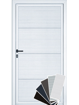 1-Flügel Nebentür mit Lamellen